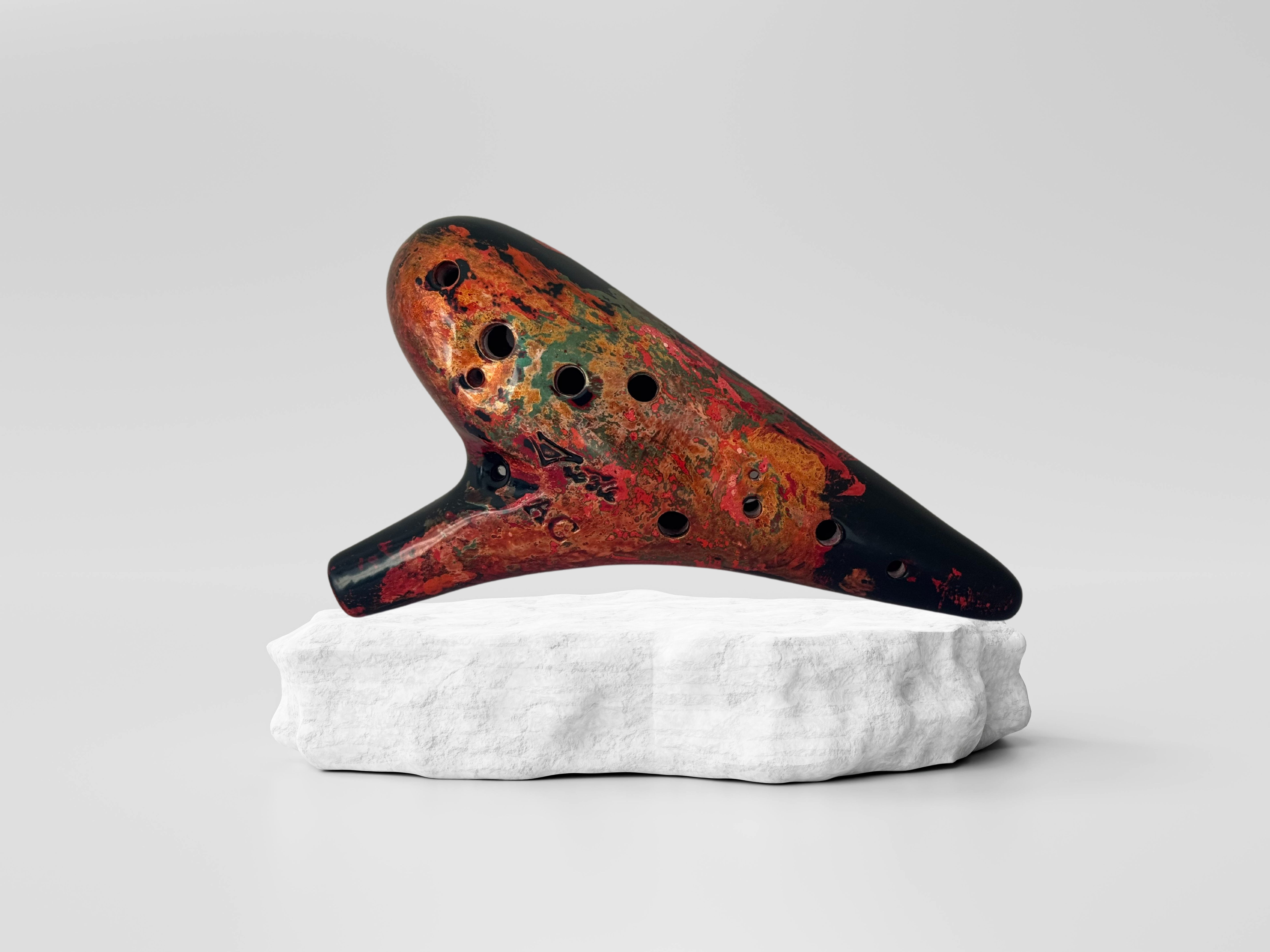 JieGle Alto C 12- Hole Handmade Ocarina Color Lacquer Craft JieGle Alto C 12- Hole Handmade Ocarina Color Lacquer Craft