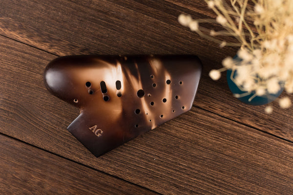 AG Triple-Chambered Ocarina,Bisque-fired /Lacquer Craft, Zilei Ocarina New Utility Model Performance Grade